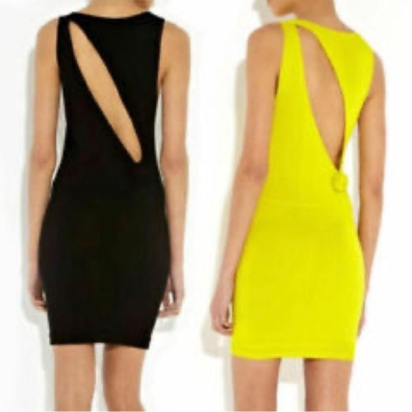 River Island Dresses & Skirts - River Island Backless Dress in Black and Yellow